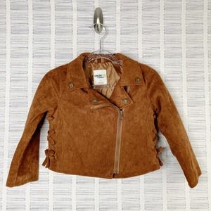 Oshkosh Brown Faux Suede Moto Jacket